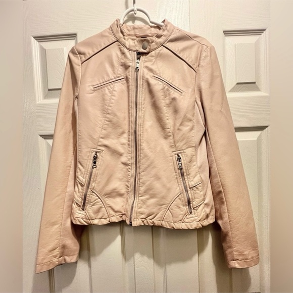 GUESS Faux Leather Y2K Racer Moto Jacket - Picture 7 of 14